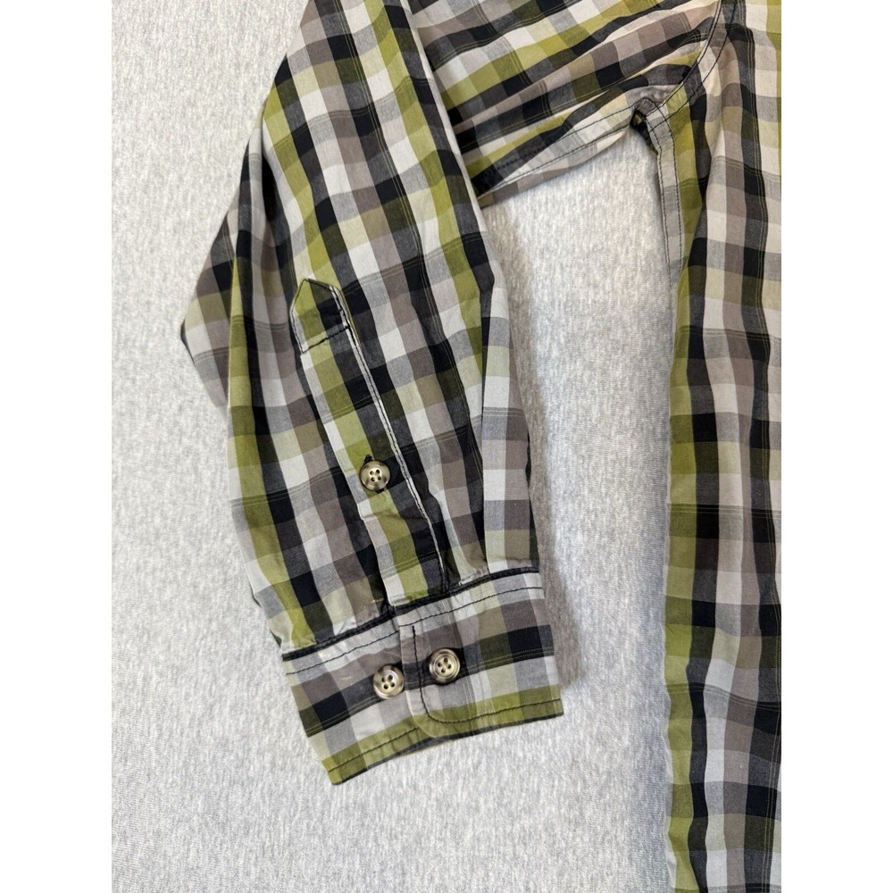Carhartt Shirt Mens Large Black Yellow Cotton Relaxed Fit Button Long Sleeves Lg - Picture 5 of 16